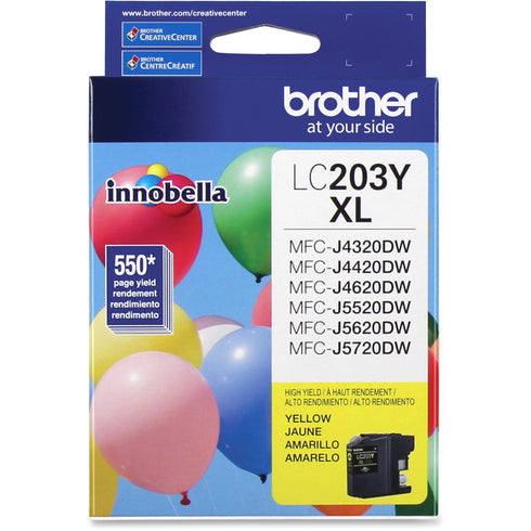 BROTHER LC203Y XL HIGH YIELD YELLOW INK CARTRIDGE